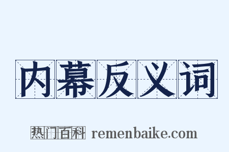 内幕反义词是什么意思的图片